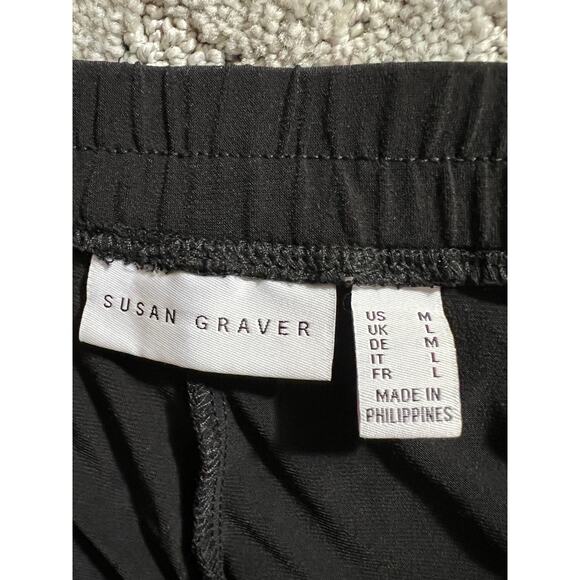 Susan Graver Black Cropped Pants with Side Slits - Picture 9 of 11